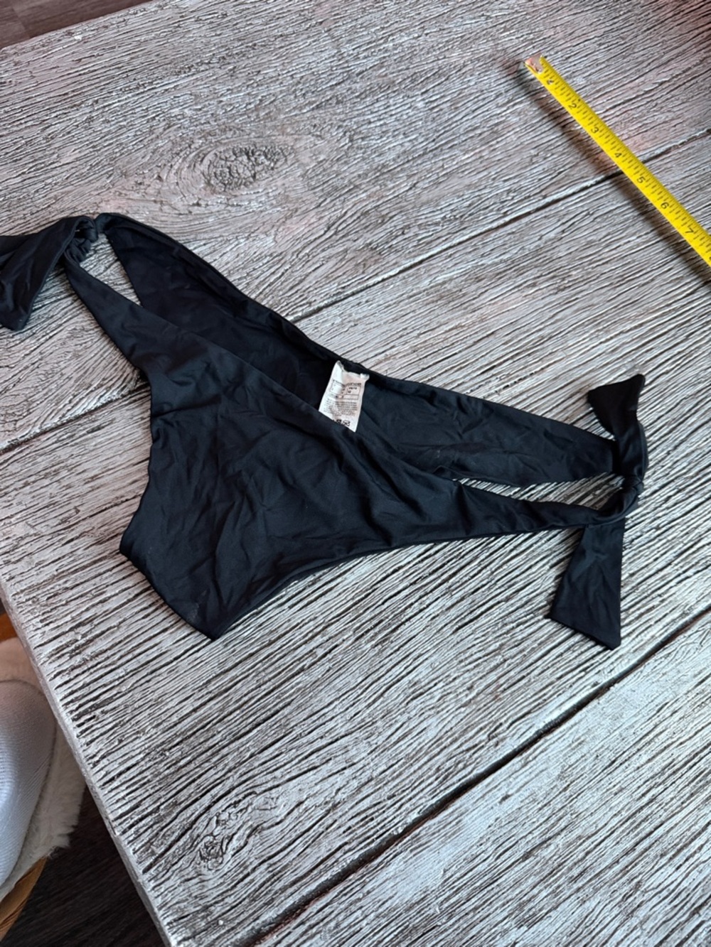 Calzedonia Black Tie-Side Bikini Bottom